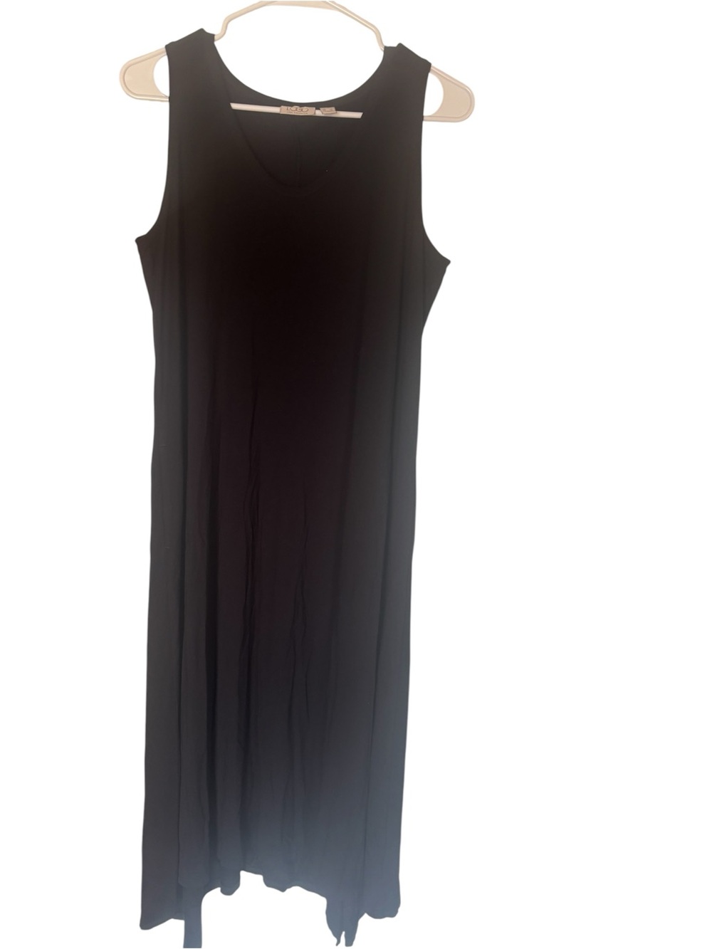 LOGO by Lori Goldstein Black Sleeveless Maxi Dress size L,L425